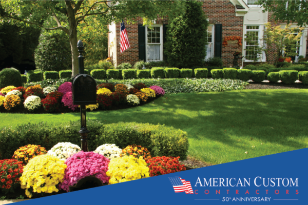 Bright fall mums make for beautiful fall curb appeal