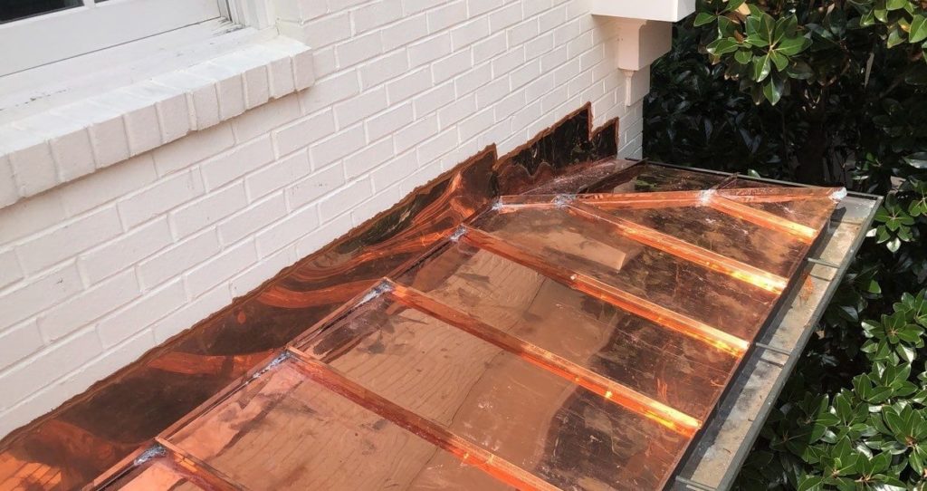 Copper accent roof
