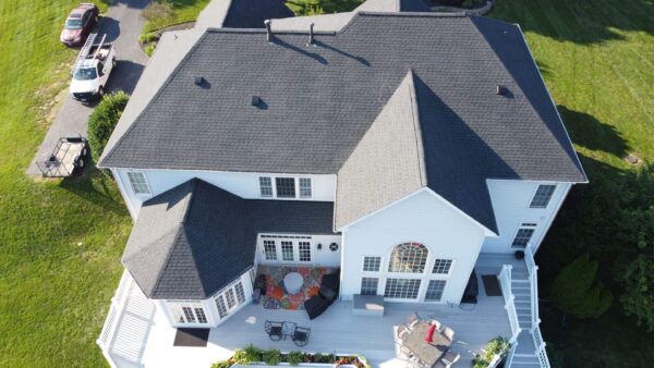 Ellicott City home featuring a GAF Timberline roof system in charcoal Gray