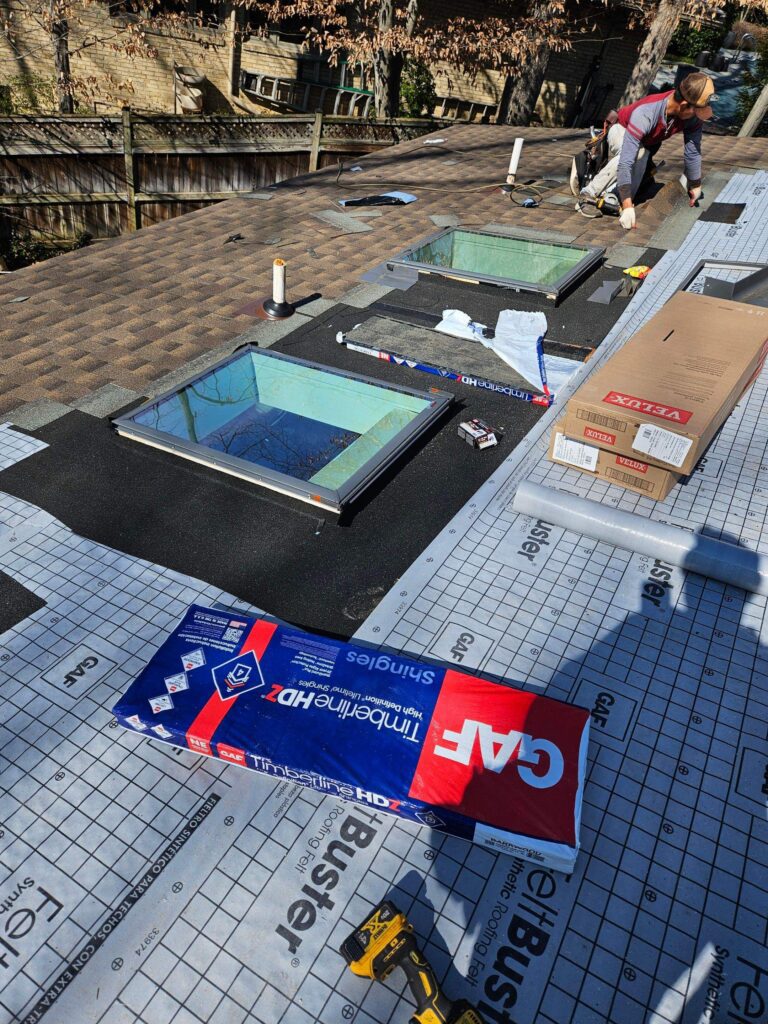 Skylight installation from American Custom Contractors