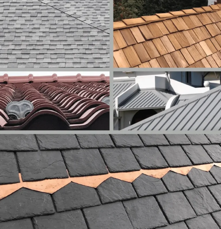 various roof styles collage