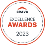 Round logo stating BRAVA AWARD 2023