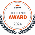 We were awarded the BRAVA excellence award for 2024. This image depicts a round emblem with the 2 laurel branches coming from the bottom. The text reads "BRAVA Excellence Awards 2024"